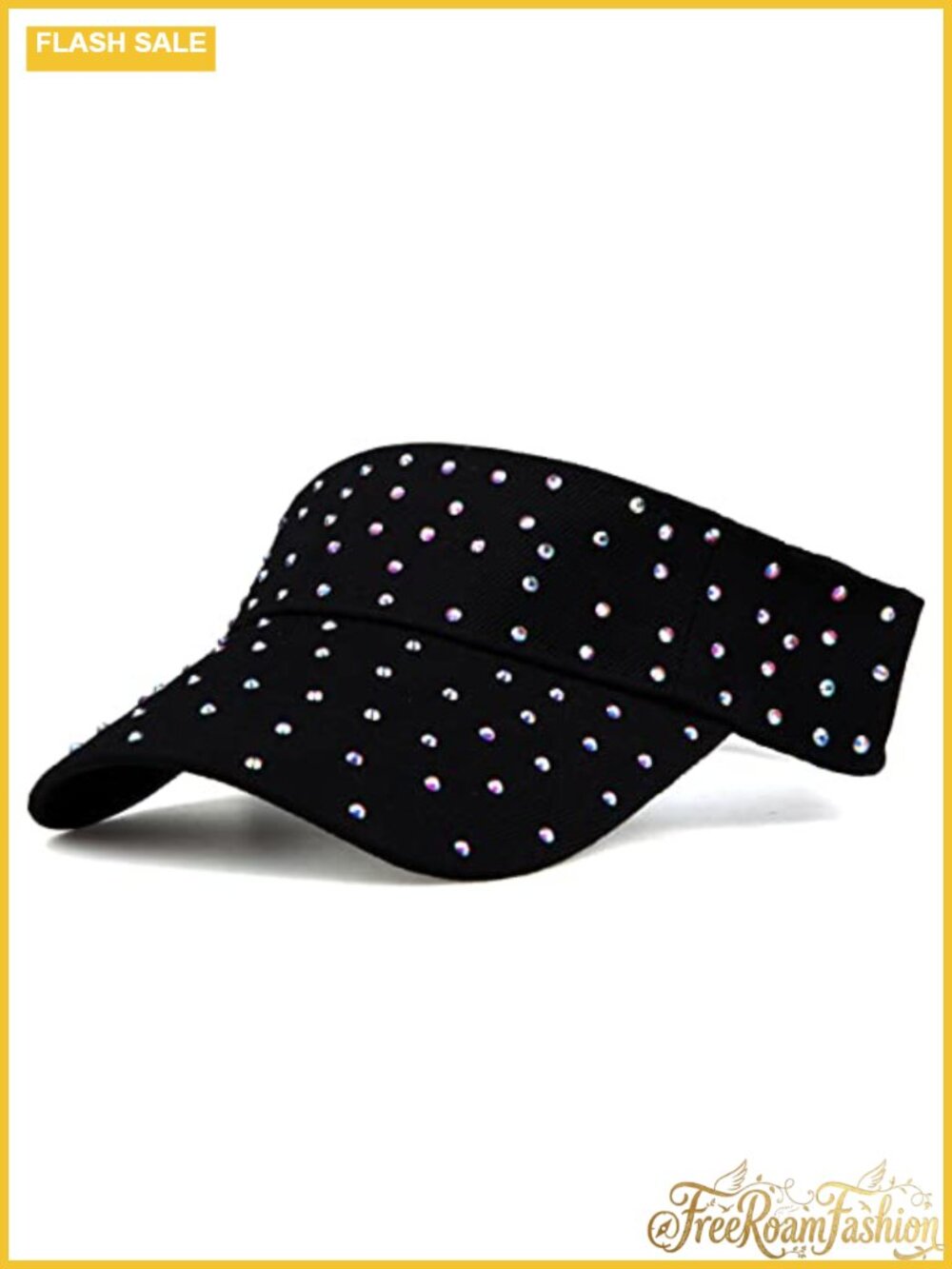 Rhinestone Glitter Sun Visor UPF 50+ Adjustable Women Golf Tennis Outdoor Sport